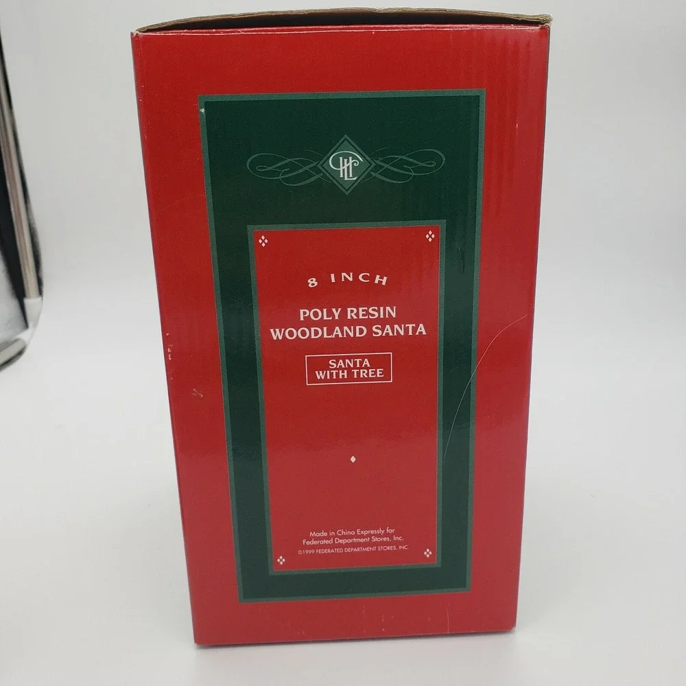 Holiday Lane Poly Resin Woodland Santa W/ Tree‎ Christmas 8